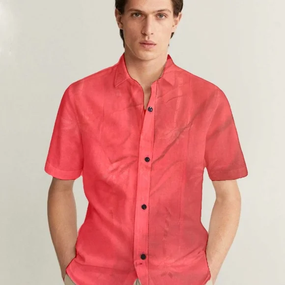 Men's Multicolor Abstract Shirt - Picture 4 of 10